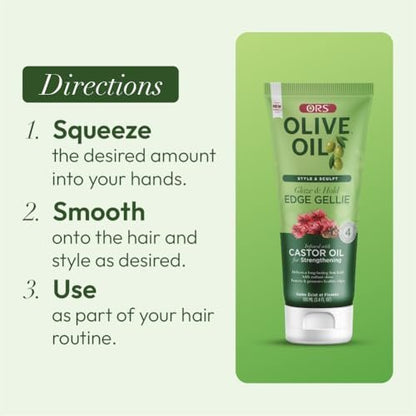 ORS Style & Sculpt Edge Gellie with Castor Oil for Strengthening - 3.5 oz