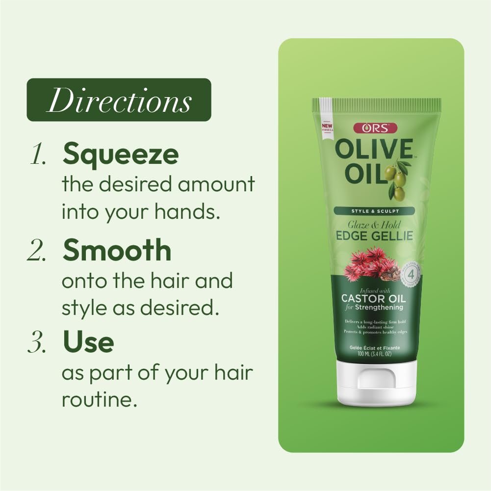 ORS Style & Sculpt Edge Gellie with Castor Oil for Strengthening - 3.5 oz - görsel 9