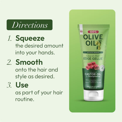 ORS Style & Sculpt Edge Gellie with Castor Oil for Strengthening - 3.5 oz