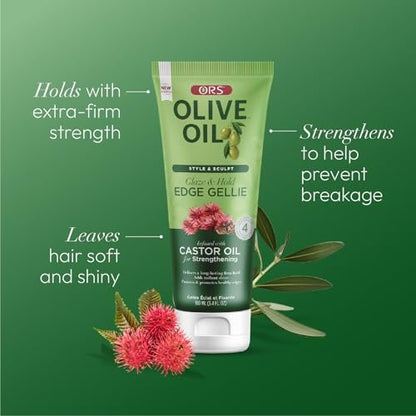 ORS Style & Sculpt Edge Gellie with Castor Oil for Strengthening - 3.5 oz