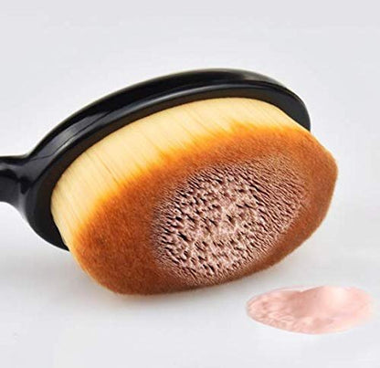 DNHCLL Professional Oval Loose Powder Toothbrush Foundation Makeup Brushes - 2 Pack for Blending Liquid, Cream or Flawless Powder Cosmetics