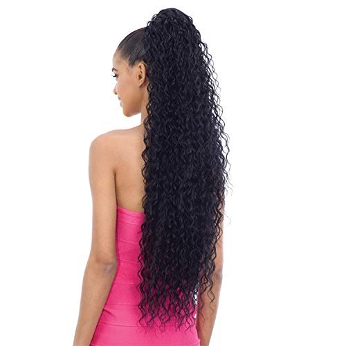 Freetress Equal Synthetic Drawstring Ponytail - Crush Girl 36" (Jet Black 1) - görsel 5