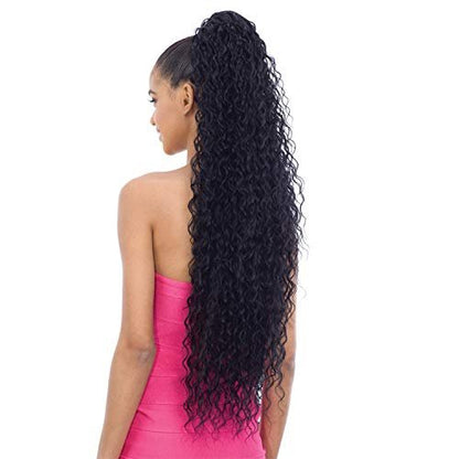 Freetress Equal Synthetic Drawstring Ponytail - Crush Girl 36" (Jet Black 1)