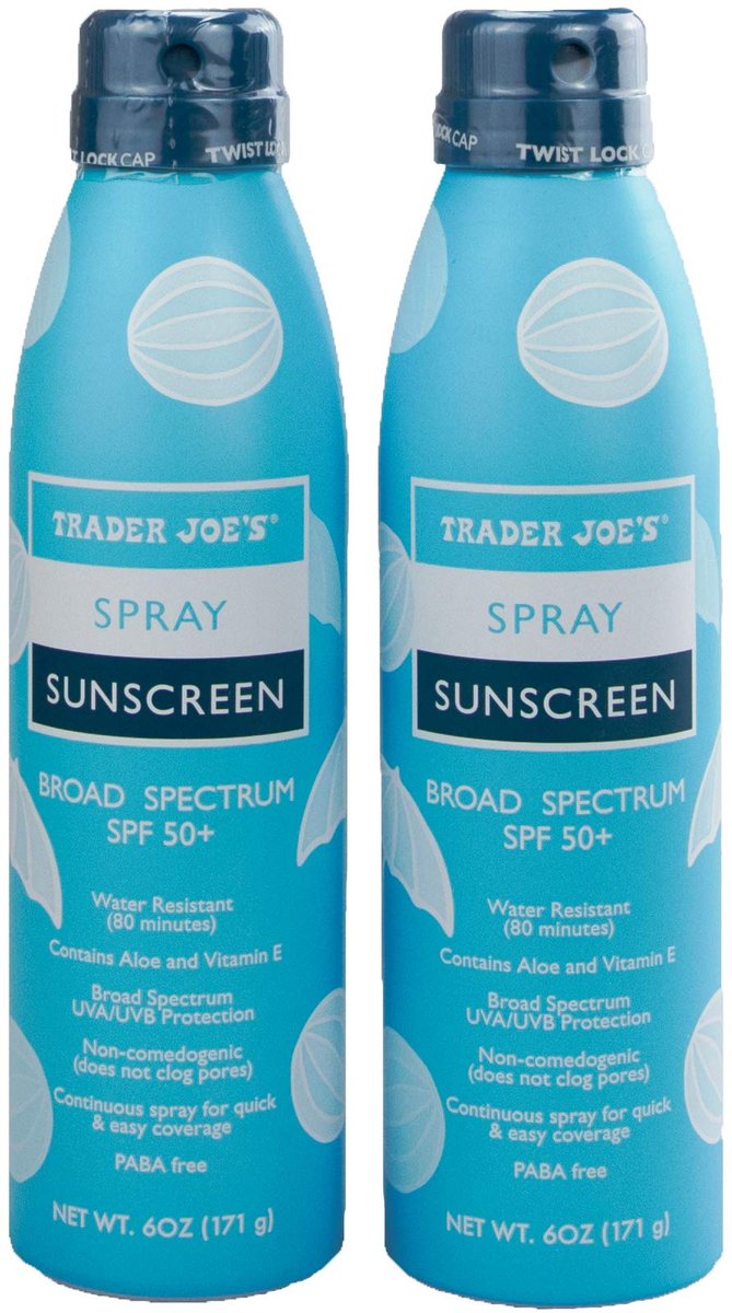 Trader Joe's Nourish Spray Sunscreen SPF 50+ Broad Spectrum (2-Pack) - 6 oz Each Avelisse