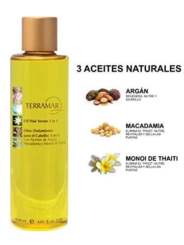 Terramar Oleo Argan Oil, Macadamia & Monoi of Tahiti Hair Treatment Oil, 4.05 oz Avelisse