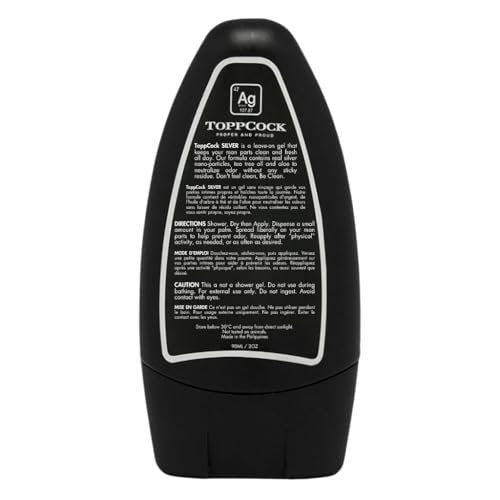 Classic ToppCock Silver Ball Deodorant Gel for Men – Leave-On Odor Control for Groin & Intimate Areas – Anti-Chafing Comfort & Long-Lasting Freshness – 3.02 oz Avelisse