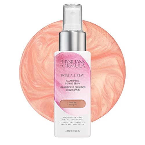 Physicians Formula Rosé All Stay Illuminating Setting Spray - Oil-Free, Alcohol-Free, Antioxidant-Rich Makeup Setting Mist, 3.4 Fl Oz Avelisse