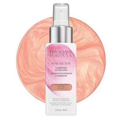 Physicians Formula Rosé All Stay Illuminating Setting Spray - Oil-Free, Alcohol-Free, Antioxidant-Rich Makeup Setting Mist, 3.4 Fl Oz Avelisse