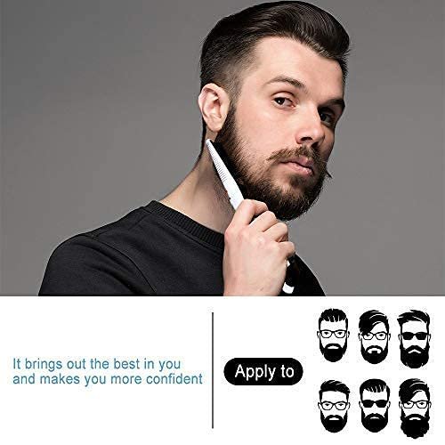 DDONG Beard Straightener Comb for Men - Electric Heated Beard Brush Styler, Portable Hot Comb for Quick Beard Straightening and Styling Avelisse