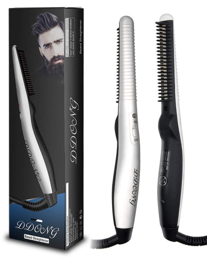 DDONG Beard Straightener Comb for Men - Electric Heated Beard Brush Styler, Portable Hot Comb for Quick Beard Straightening and Styling Avelisse