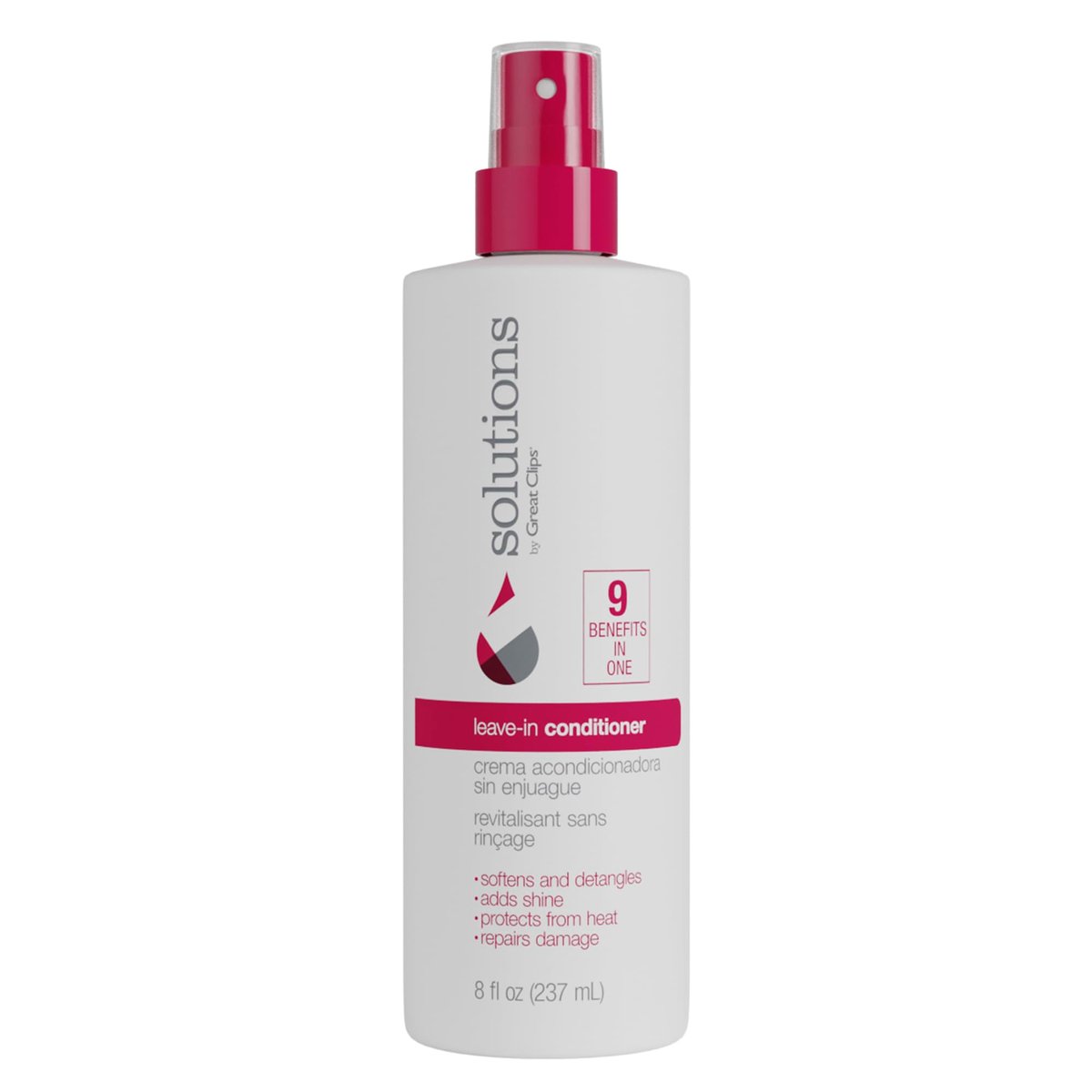 GREAT CLIPS Solutions Nourishing Leave-In Conditioner - 8oz Spray - Detangles and Hydrates Hair - görsel 1