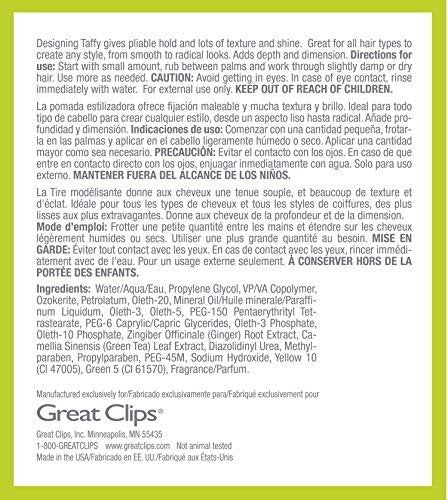 GREAT CLIPS Solutions Designing Taffy 3.4oz - Pliable Hold Styling Cream with High Shine for Wet or Dry Hair Avelisse