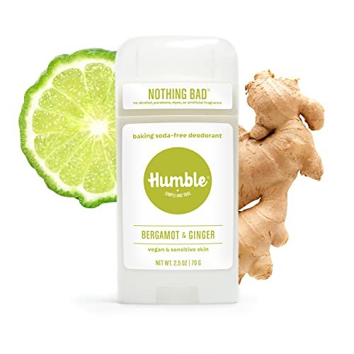 Humble Aluminum-Free Natural Deodorant for Women & Men, Bergamot & Ginger - Baking Soda-Free, Sensitive Skin Safe, Long-Lasting Odor Control, 2.5 Oz - görsel 16