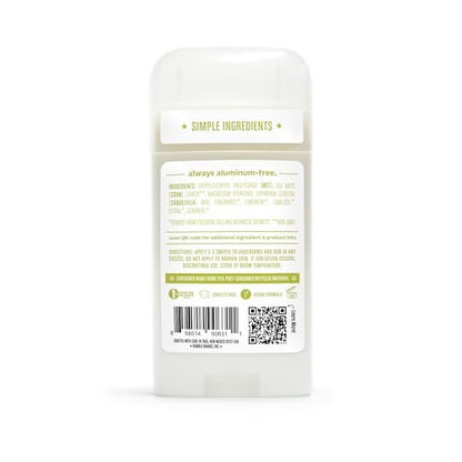 Humble Aluminum-Free Natural Deodorant for Women & Men, Bergamot & Ginger - Baking Soda-Free, Sensitive Skin Safe, Long-Lasting Odor Control, 2.5 Oz