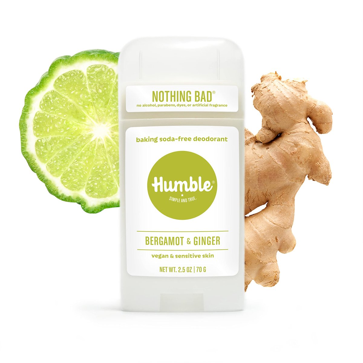 Humble Aluminum-Free Natural Deodorant for Women & Men, Bergamot & Ginger - Baking Soda-Free, Sensitive Skin Safe, Long-Lasting Odor Control, 2.5 Oz - görsel 15