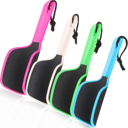 Mudder 4-Piece U-Shaped Curved Foot File - Double-Sided Callus Remover for Exfoliating & Removing Dead Skin (Blue, Green, Rose Red, 1 Pack)