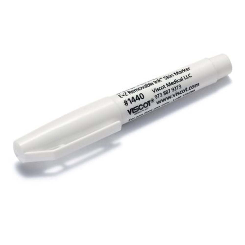Viscot Mini Regular Tip White EZ Removable Ink Markers - 30 Count - Medical Grade Skin Pen for Piercing & Aesthetic Procedures Avelisse