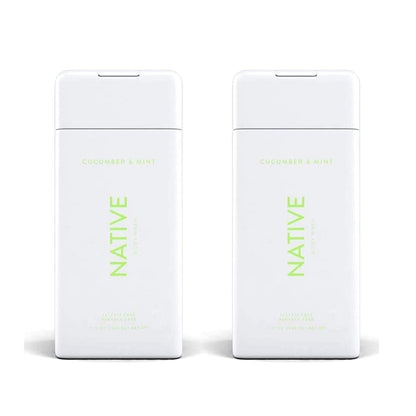 Native Cucumber and Mint Body Wash - 2-Pack (11.5 oz Each), Natural Deodorizing Body Wash for Men and Women Avelisse