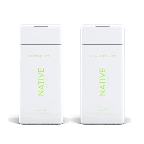 Native Cucumber and Mint Body Wash - 2-Pack (11.5 oz Each), Natural Deodorizing Body Wash for Men and Women Avelisse