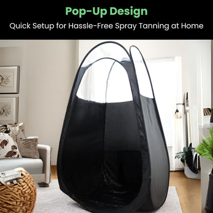 KobbTan Large Deluxe Spray Tan Tent – Portable Pop Up Tanning Booth with Carry Case & Clear Window for Home & Salon Use Avelisse