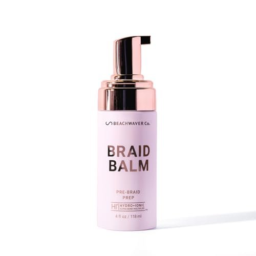 The Beachwaver Co. Braid Balm Pre-Braid Prep - Frizz-Taming Primer Foam with HiX Vegan Bond Multipliers, 4 Fl Oz Avelisse
