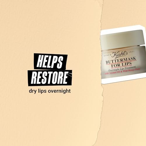 Kiehl's Buttermask For Lips - Hydrating Overnight Lip Mask with Coconut Oil & Wild Mango Butter, 0.35 oz Avelisse