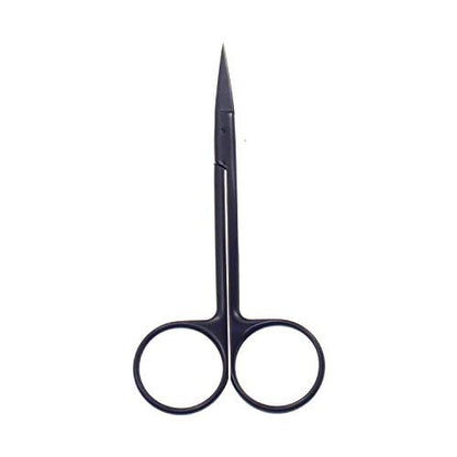 Motanar Cuticle Nail Scissors – Precision Stainless Steel Manicure Scissors, Extra Pointed Straight Curved Fingernail Scissor (Black Straight Point)