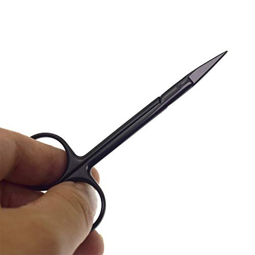 Motanar Cuticle Nail Scissors – Precision Stainless Steel Manicure Scissors, Extra Pointed Straight Curved Fingernail Scissor (Black Straight Point) - görsel 8
