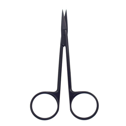 Motanar Cuticle Nail Scissors – Precision Stainless Steel Manicure Scissors, Extra Pointed Straight Curved Fingernail Scissor (Black Straight Point)