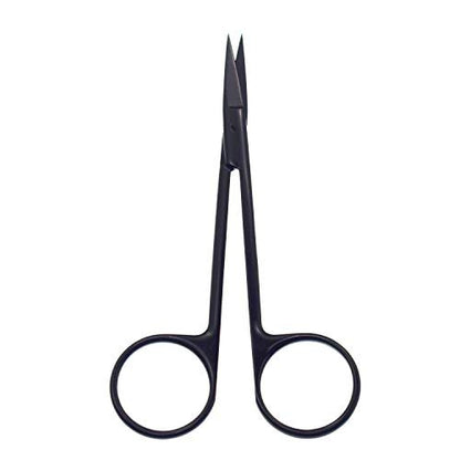 Motanar Cuticle Nail Scissors – Precision Stainless Steel Manicure Scissors, Extra Pointed Straight Curved Fingernail Scissor (Black Straight Point)