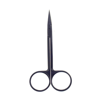Motanar Cuticle Nail Scissors – Precision Stainless Steel Manicure Scissors, Extra Pointed Straight Curved Fingernail Scissor (Black Straight Point)