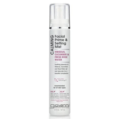 GIOVANNI Calming Facial Prime Setting Mist - Hibiscus, Cucumber & Fresh Rose Water, Set & Relax Skin for a Beautiful Complexion, On the Go Hydration, 5 Fl Oz Avelisse