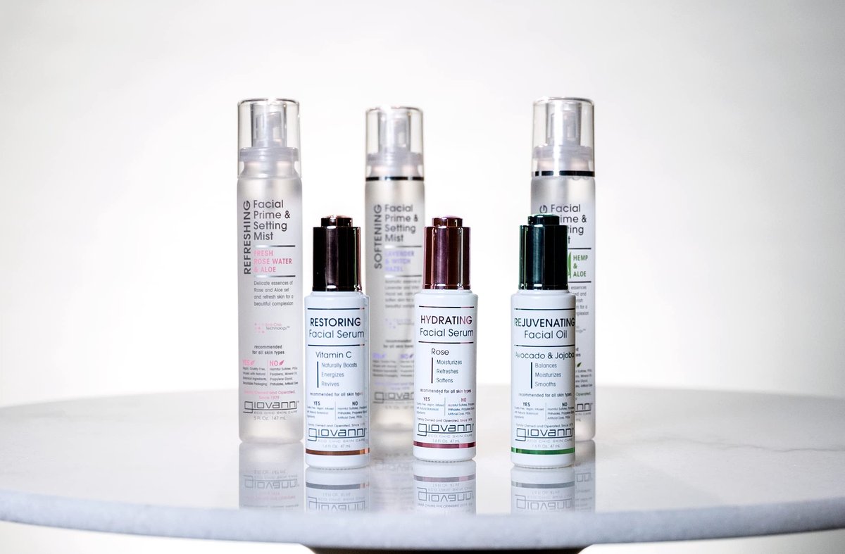 GIOVANNI Calming Facial Prime Setting Mist - Hibiscus, Cucumber & Fresh Rose Water, Set & Relax Skin for a Beautiful Complexion, On the Go Hydration, 5 Fl Oz Avelisse