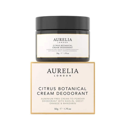 Aurelia Citrus Botanical Cream Deodorant - Natural & Gentle, 50g
