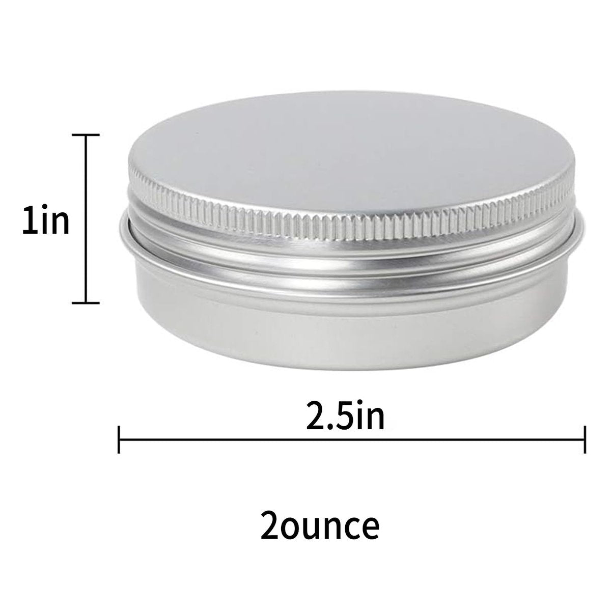 Moretoes 48 Pack 2 Oz Aluminum Metal Round Tins with Screw Lid - Perfect for Salves, Spices, Candies Avelisse