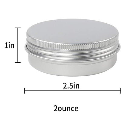 Moretoes 48 Pack 2 Oz Aluminum Metal Round Tins with Screw Lid - Perfect for Salves, Spices, Candies Avelisse