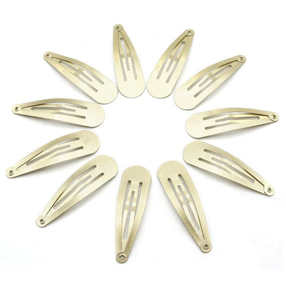 Dofash 5CM/2IN Blonde Christmas Hair Clips for Thick Hair - Metal Snap Barrettes, Hair Grips for Women (12 Count, Blonde)