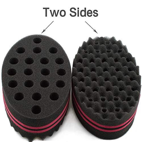 Two-Sided Twist Sponge for Dreadlocks & Coils - Hair Magic Sponge for Curling & Waving, Foam Barber Tool for Men & Women - görsel 8
