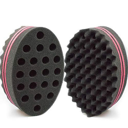 Two-Sided Twist Sponge for Dreadlocks & Coils - Hair Magic Sponge for Curling & Waving, Foam Barber Tool for Men & Women