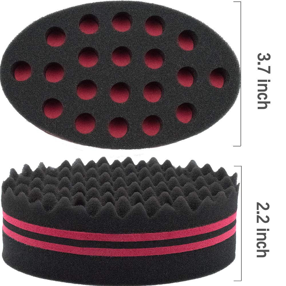 Two-Sided Twist Sponge for Dreadlocks & Coils - Hair Magic Sponge for Curling & Waving, Foam Barber Tool for Men & Women - görsel 9