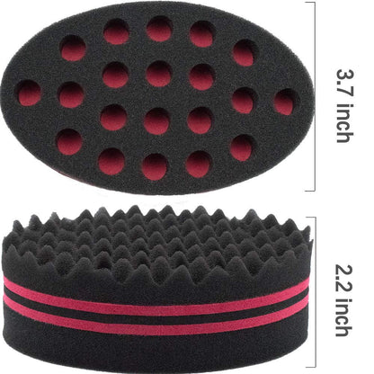 Two-Sided Twist Sponge for Dreadlocks & Coils - Hair Magic Sponge for Curling & Waving, Foam Barber Tool for Men & Women