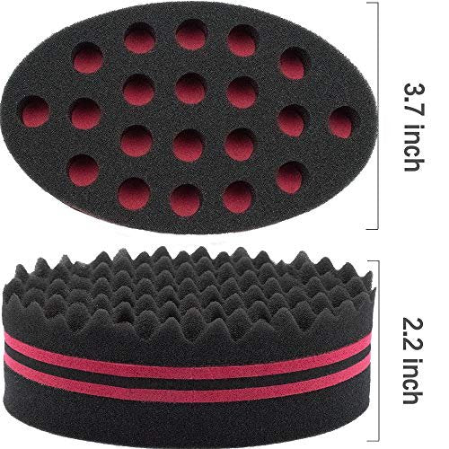 Two-Sided Twist Sponge for Dreadlocks & Coils - Hair Magic Sponge for Curling & Waving, Foam Barber Tool for Men & Women - görsel 10