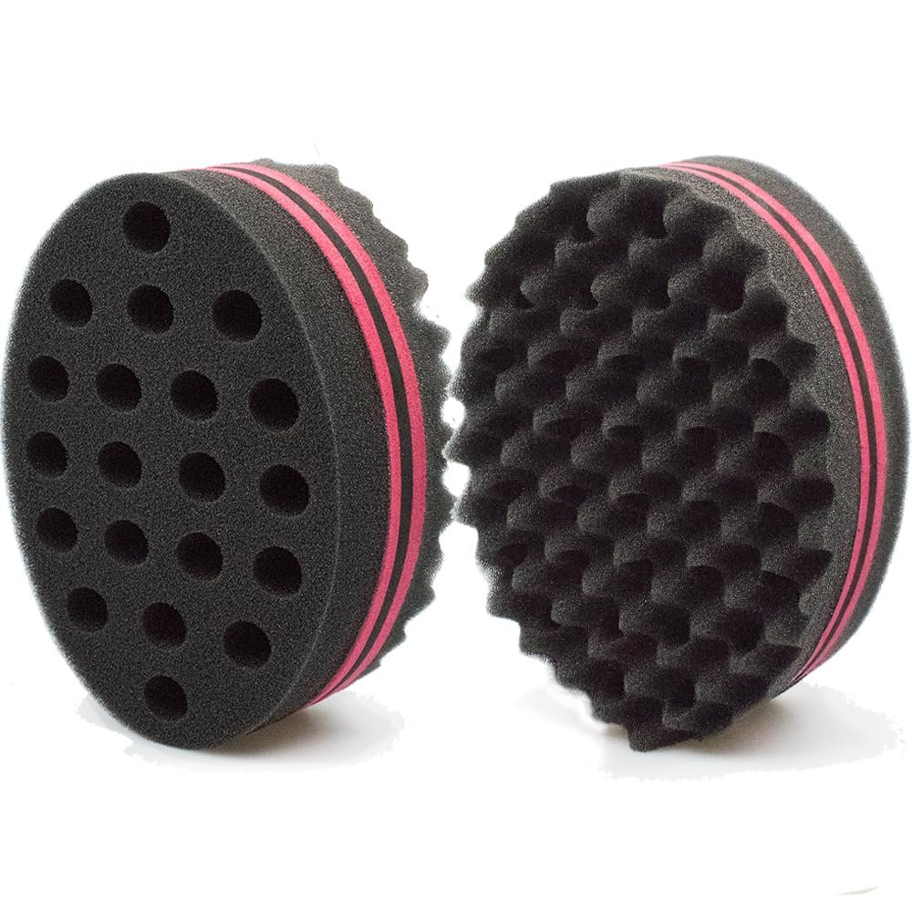 Two-Sided Twist Sponge for Dreadlocks & Coils - Hair Magic Sponge for Curling & Waving, Foam Barber Tool for Men & Women - görsel 15
