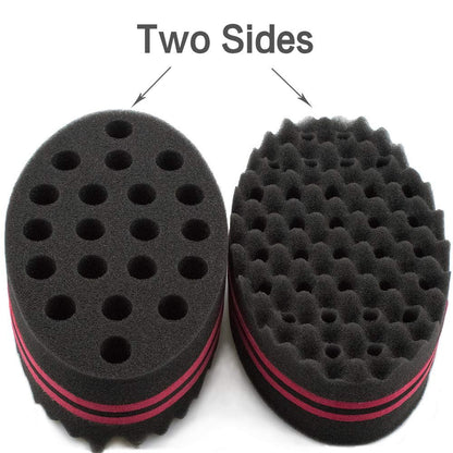 Two-Sided Twist Sponge for Dreadlocks & Coils - Hair Magic Sponge for Curling & Waving, Foam Barber Tool for Men & Women