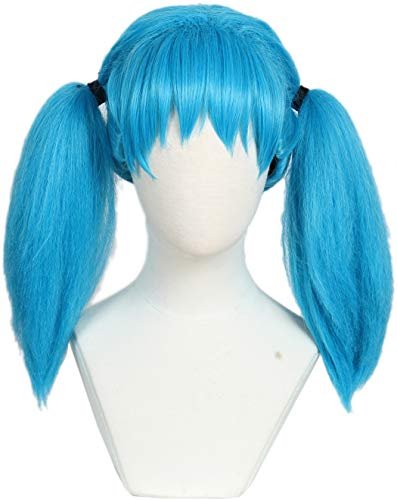 Linfairy Women's Blue Ponytail Wig – Long Straight Synthetic Hairpiece for Costume, Cosplay, and Everyday Wear - görsel 2