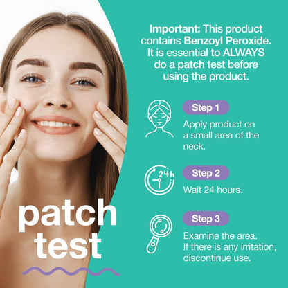 Touch Benzoyl Peroxide 2.5% Gel Cream for Acne – Spot & Daily Treatment, Non-Drying, 8 oz