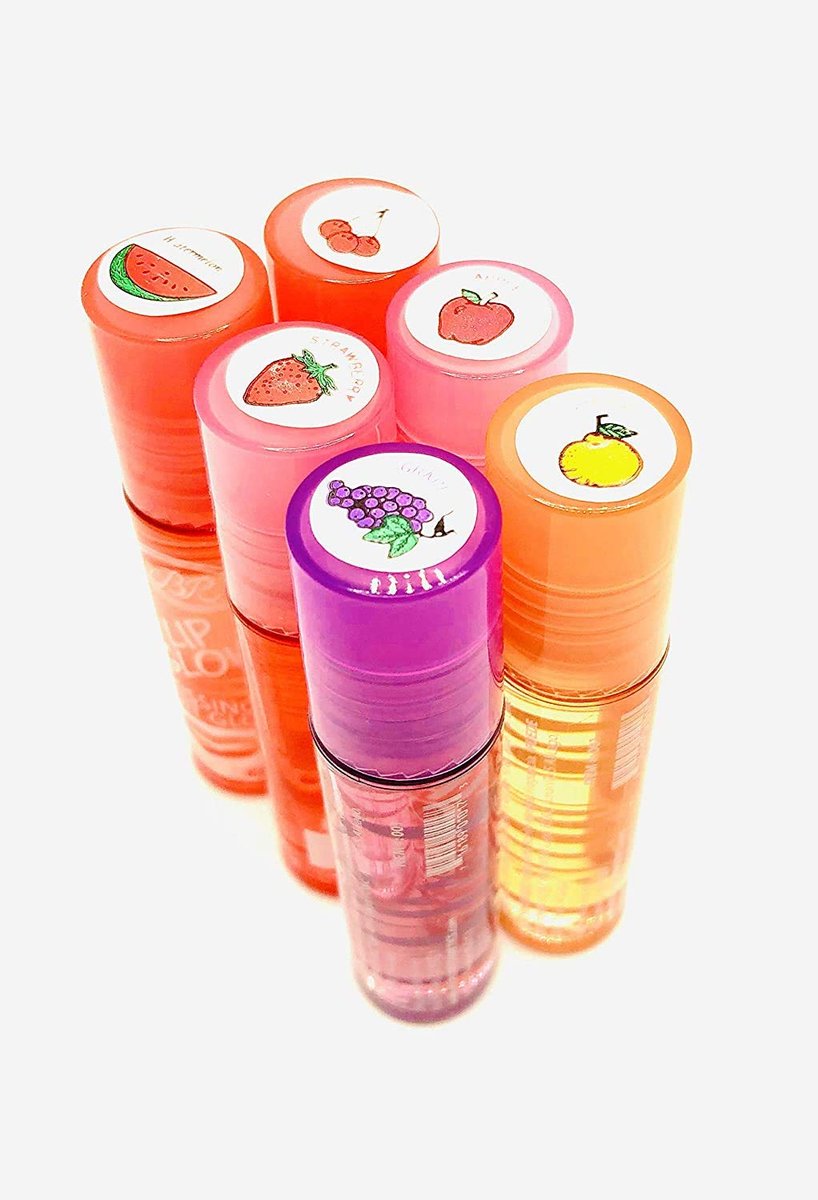Feel Foxy Lip Glow Kissing Fruit Gloss Six Pieces - Red Shades Lip Gloss Set - görsel 1
