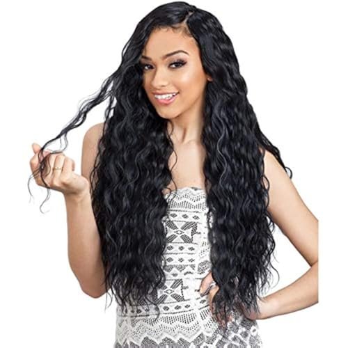 Organique Mastermix Shake-N-Go Synthetic Weave Hair Extension - BREEZY WAVE 30" (1B Off Black) Avelisse