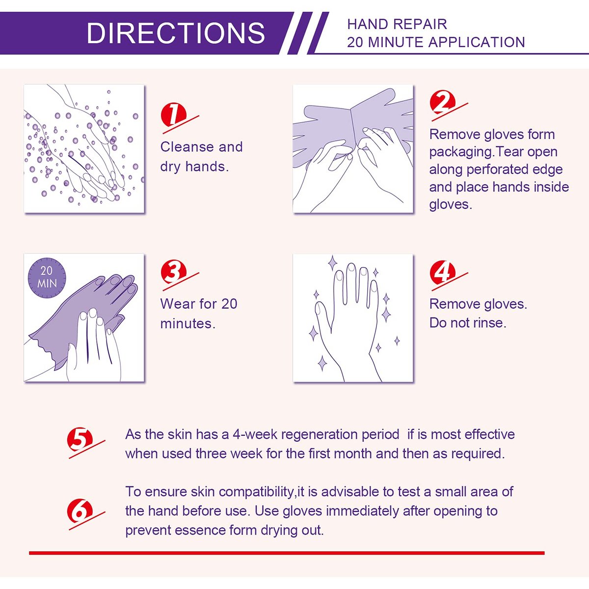 4-Pack Hands Moisturizing Gloves - Collagen & Vitamin-Infused Hand Spa Mask for Dry, Cracked Hands | Repair Rough Skin for Women & Men - görsel 11