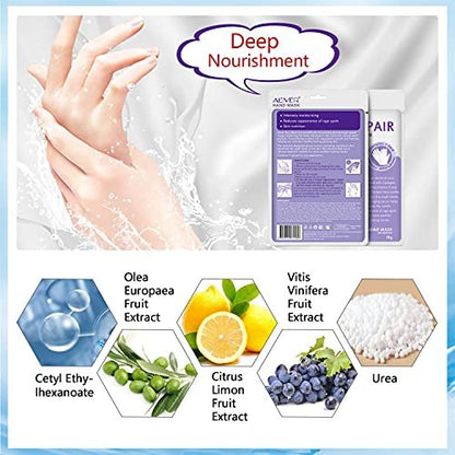 4-Pack Hands Moisturizing Gloves - Collagen & Vitamin-Infused Hand Spa Mask for Dry, Cracked Hands | Repair Rough Skin for Women & Men